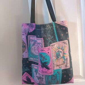 Tarot Card Witchy Print Tote Bag